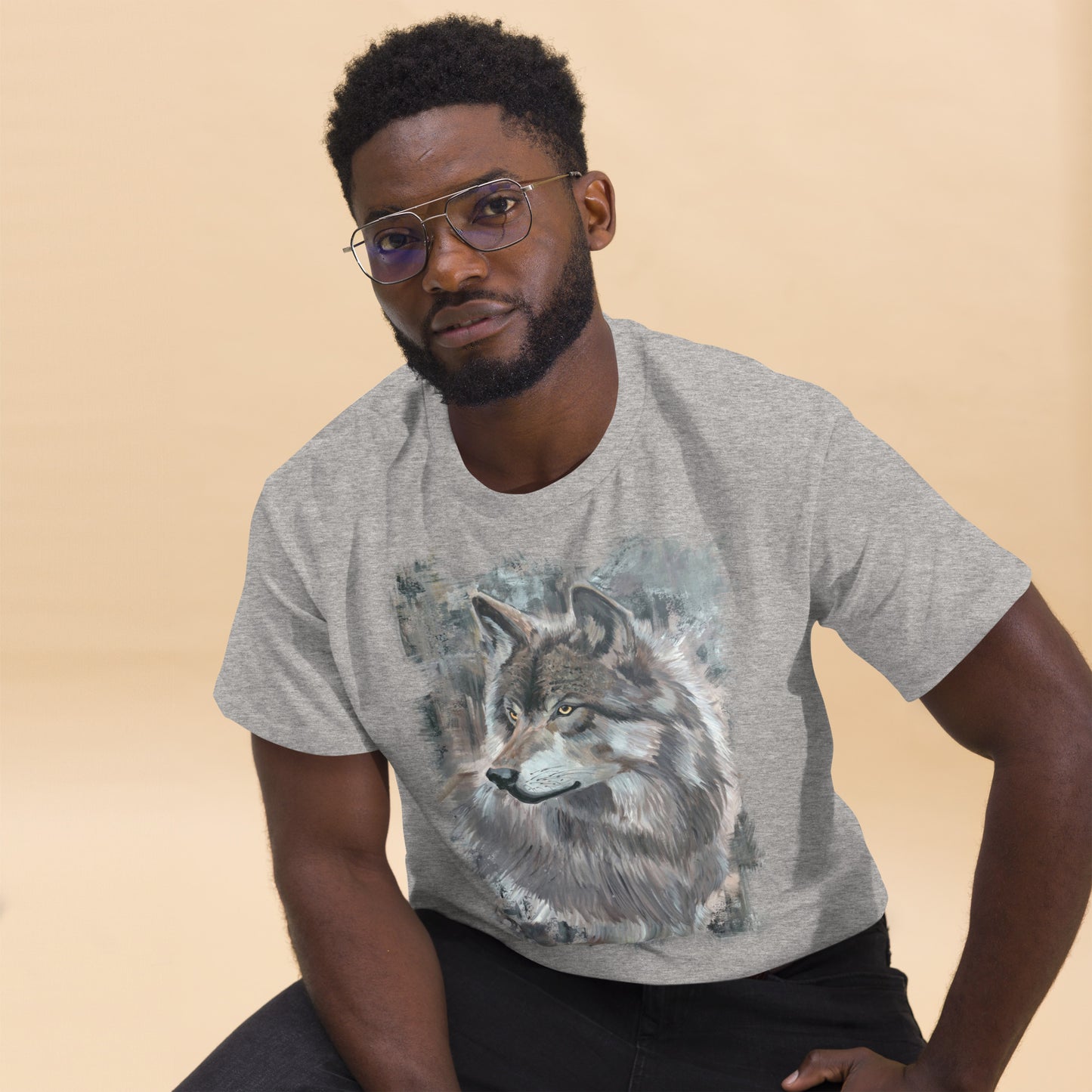Unisex Wolf Art T-Shirt – Silent Watcher