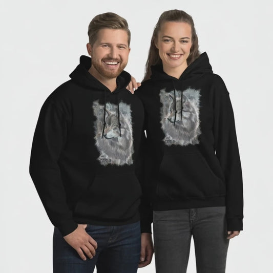 Unisex Wolf Art Hoodie – Silent Watcher
