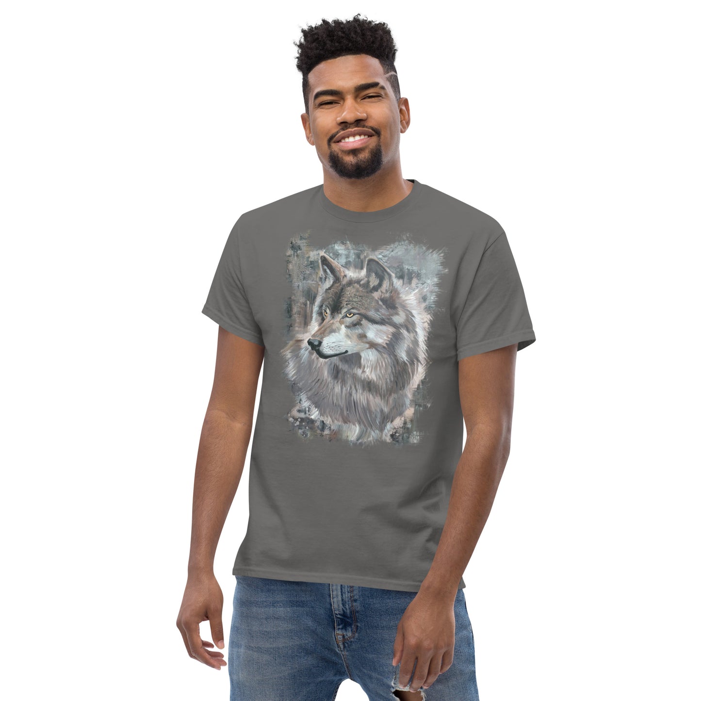 Unisex Wolf Art T-Shirt – Silent Watcher