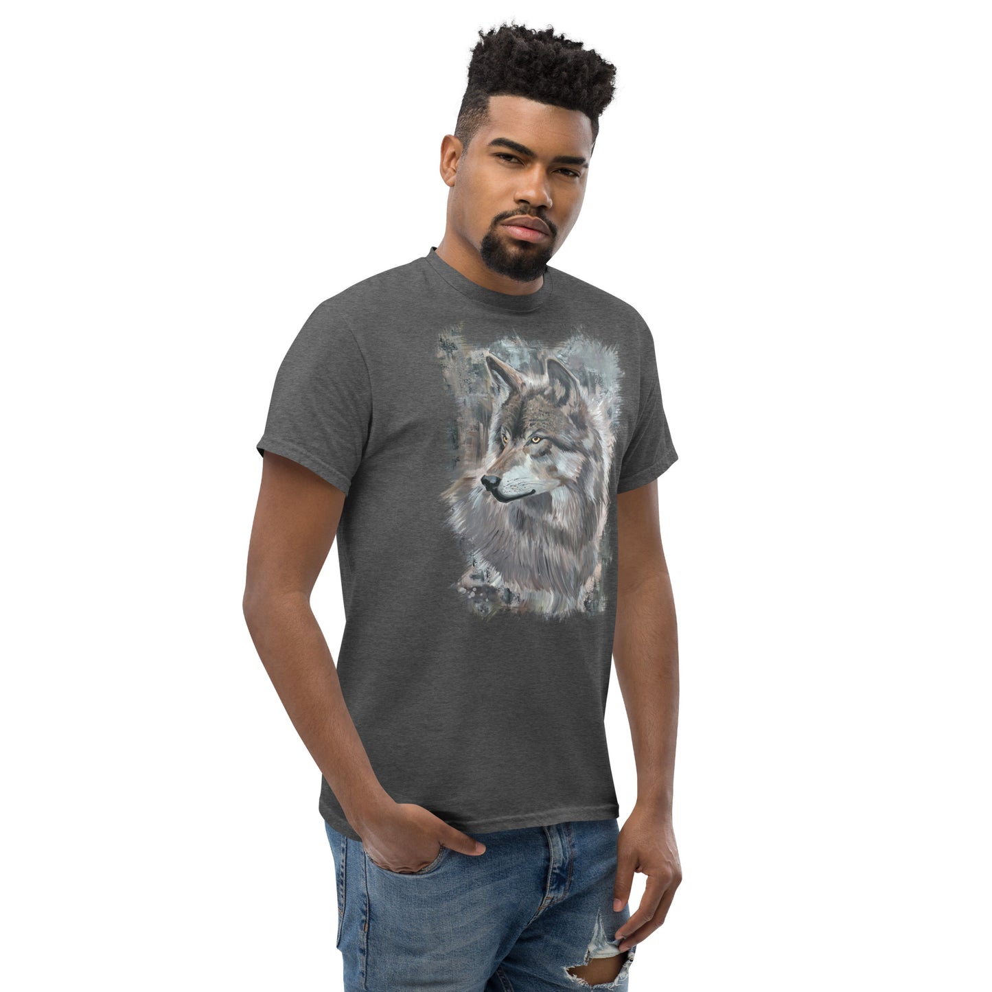 Unisex Wolf Art T-Shirt – Silent Watcher